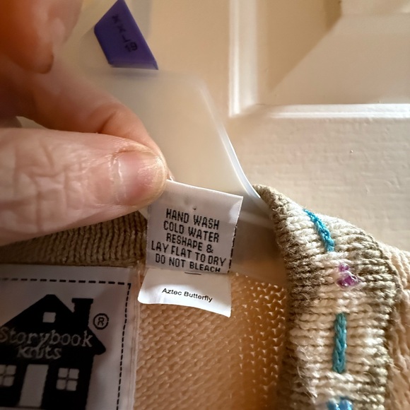 Storybook Knits Cream Cardigan with Butterfly Embroidery - Picture 11 of 13